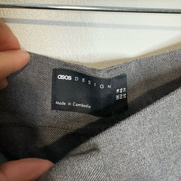 ASOS DESIGN Relaxed Straight Leg Pants with 5 pocket detail NEW - Picture 5 of 6